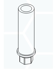 Абатмент пластиковый узкий ⌀ 3,2 с шестигранником, универсальный (шестигранное соединение)