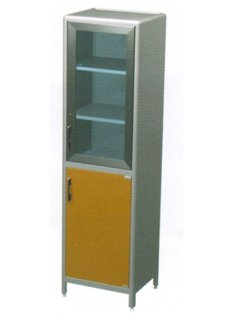 AR-P81 Шкаф с распашной застекленной дверью, глухой дверью, тремя полками